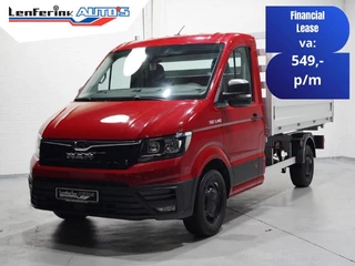 MAN TGE 2.0 TDI 140 pk 3-Zijdige Kipper / Open Laadbak Airco Apple Carplay/App Connect, Cruise Control, 3-Zits, LxBxH 350x204x40 cm, BPM vrij