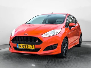 Ford Fiesta 1.0 EcoBoost Black Edition (141PK) Keurig-Onderh. BOVAG-Garantie. Bluetooth, Parkeersensoren, Sportstoelen, Airco/Climate, Lm-Velgen-17Inch, Privacy-Glas