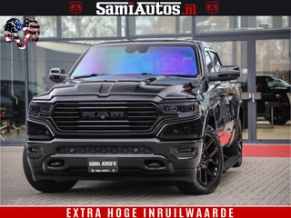 Dodge Ram 1500 BLACK OPS LONGHORN 5.7 V8 HEMI | 8820KM! | BOM VOL | HUD | LUCHTVERING | PANO | 200L LPG | ADAPTIVE CRUISE | DIGI VIRTUAL CLUSTER | CARPLAY | 3500KG | HEADUP | CREW CAB DUBBELE CABINE | 5 PERSOONS | ZWART MET BRUIN LEDER | Z.G.A.N