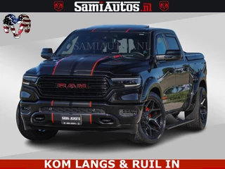Dodge Ram Pick-Up HULK 5.7 V8 402PK | LIMITED EDITION | HUD | LUCHTVERING | BLACK ON BLACK | STRIPING | WIDE BODY | BREDE WIELEN | BOM VOL CREW CAB DUBBELE CAINE 5 PERSOONS UITVOERING | TOP STAAT |