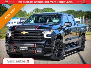 Hoofdafbeelding Chevrolet Silverado Chevrolet Silverado | Bruut | Black Ops | All-in Black | Special Wheels | Garantie tot 20-11-2026 of 200000 km | Comfortabele Dubbele Cabine met Royale 5 Zitplaatsen | De Meest Luxe en Volle Pick-Up in zijn Klasse |