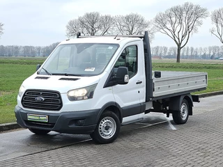 Ford Transit 310 2.0 TDCI L3 Open-Laadbak NAP Airco Oh-historie 1e Eigenaar 3-Zits Trekhaak!