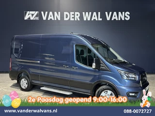 Ford Transit 2.0 TDCI 185pk Automaat L3H2 Euro6 Airco | Xenon | Camera | Navigatie | Apple Carplay | Cruisecontrol | LED Android Auto, Verwarmde voorruit, Stoelverwarming, LM velgen, Elektrisch verstelbare bestuurdersstoel, Parkeersensoren, Bijrijdersbank