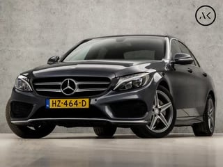 Mercedes-Benz C-Klasse 180 AMG Sport 157Pk (NAVIGATIE, BURMEISTER, STOELVERWARMING, LEDER, ELEK SPORTSTOELEN, PARKEERSENSOREN, LED KOPLAMPEN, NIEUWSTAAT)