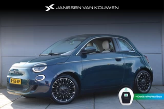 Hoofdafbeelding Fiat 500C Fiat 500 C La Prima 42 kWh Cabrio / Navigatie / Adaptief cruise / Camera / 'Ocean Green'