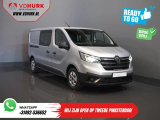 Renault Trafic 2.0 dCi 130 pk L2 BPM VRIJ! DC Dubbel Cabine LED/ 2xSchuifdeur/ Navi/ Carplay/ Camera/ PDC/ Cruise