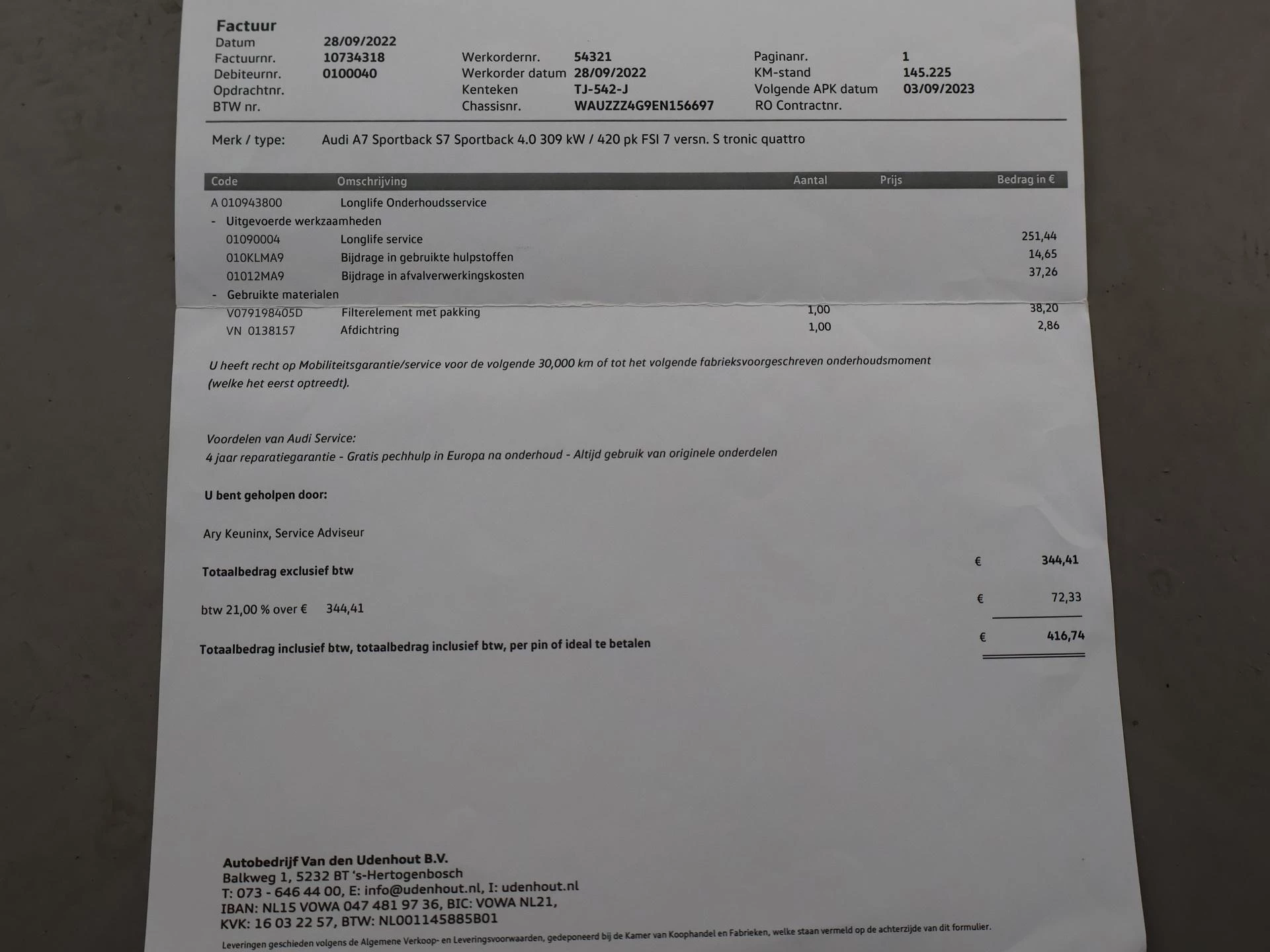 Hoofdafbeelding Audi S7