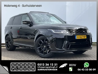 Hoofdafbeelding Land Rover Range Rover Sport Land Rover Range Rover Sport 5.0 V8 SC SVR 575 Carbon Santorini Black 22" Full Package