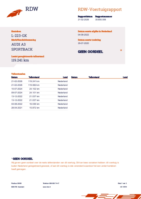 Hoofdafbeelding Audi A3