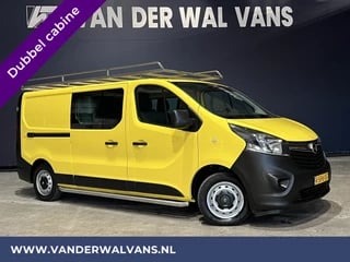 Opel Vivaro 1.6 CDTI 126pk L2H1 Dubbele Cabine Euro6 Airco | 6-Zits | Trekhaak | Imperiaal Cruisecontrol, LED, Parkeersensoren, Sidebars