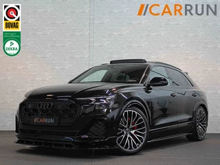 Audi Q8 60e 490pk Competition R.S-Stoelen | 4WS Achteras Besturing | OLED | Laser | SQ8 Uitgevoerd | Massage | Ventilatie | Valcona Leder+ Pakket | B&O Sound | 23'' | Alcantara hemel | Head-Up | Soft-Close | Panodak | 2x Memory | Trekhaak | Keyless-Entry | Luchtvering | Nw.Pr. 155.000,= | Fabrieksgarantie | Direct rijden.