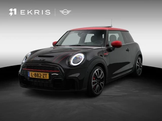 MINI 3-deurs John Cooper Works Comfort Plus Pakket | 18" JCW Circuit Spoke | Stuurwielrand Verwarmd | Glazen panoramadak | Piano Black Exterior pack | Harman-Kardon sound system | MINI Head-Up Display | Lentevoordeel