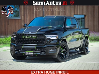 Dodge Ram 1500 Limited Night High Output 540HP 706Nm | Massage + Full Option | De Meest Luxe en Volle Pick-Up in zijn Klasse | Comfortabele Dubbele Cabine met Royale 5 Zitplaatsen | BPM vrij | Nu Leverbaar uit Voorraad | Voorraad Nr 2300 - 7689