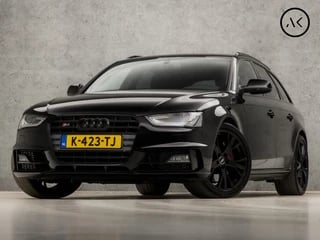 Audi A4 Avant 3.0 TFSI S4 quattro Pro Line Black Edition 334Pk Automaat (NAVIGATIE, STANDKACHEL, LEDER/ALCANTARA, STOELVERWARMING, KEYLESS START, GETINT GLAS, LED, ELEK SPORTSTOELEN, ZWART HEMEL, CRUISE, PARKEERSENSOREN, NIEUWSTAAT)