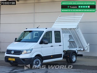 Volkswagen Crafter 177pk Kipper Dubbel Cabine met Kist Trekhaak Navi Airco Cruise Tipper Kieper Benne Airco Trekhaak Cruise control
