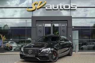 Hoofdafbeelding Mercedes-Benz C-Klasse Mercedes-Benz C-klasse C63s AMG 510pk Edition 1 Panoramadak Burmester Kuipstoelen Sportuitlaat Distronic Camera Carbon