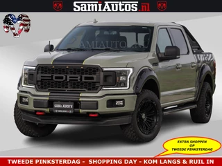Dodge Ram Pick-Up FORD F150 5.0 V8 4X4 | MAT OLIVE GREEN | BIJTELLING VRIJ | ZEER DIK | CAMERA | 3500KG | PANORAMA | LEDER | GO RHINO ROLLBAR | CRUISE CONTROL | PRINS LPG | BAKFLIP COVER | Deze pick-up is leverbaar met zowel een groot rijbewijs (C) als een klein rijbewijs (B). Laat ons weten wat jouw voorkeur is.
