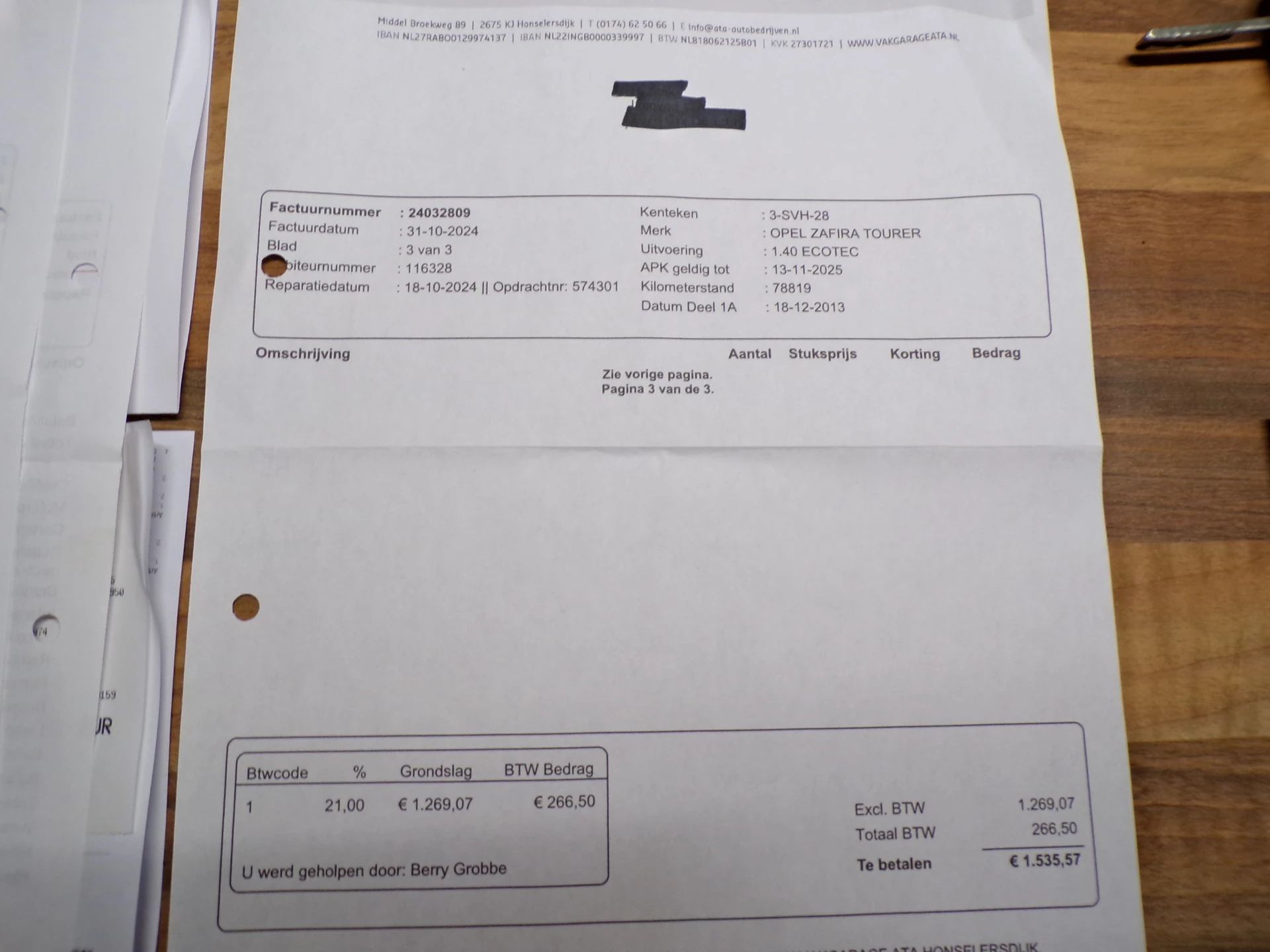 Hoofdafbeelding Opel Zafira