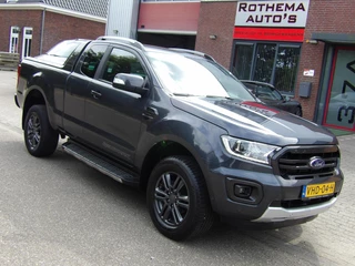 Ford Ranger 2.0 BiTURBO 212PK AUT WILDTRAK SUPERCAB 10-2020 LEDER NAVIGATIE LED CAMERA ENZ... 85166km