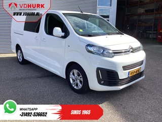 Citroën Jumpy 2.0 HDI 125 pk L3 Dubbel Cabine EXPORT 6 Pers./ 2xSchuifdeur/ Riem.VV/ Betimmerd/ LMV/ PDC/ Cruise/ Trekhaak/ Airco