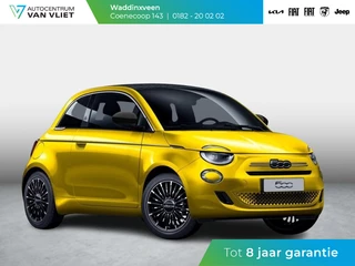 Fiat 500C Hybrid La Prima Cabrio | Clima | LED | PDC | JBL Premium Audio | 17" | Camera | Canneloni Ivory/Piombo interieur