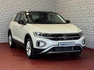 Volkswagen T-Roc 1.5 TSI 150PK STYLE PLUSBI-TONE ZWART DAK/SPIEGELS ALCANTARA IQ. ELEK.KLEP ADAP.CRUISE VIR.COCKPIT CAMERA STOEL/STUUR VERW. 17''LMV 06/2024