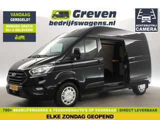 Ford Transit Custom 300 2.0 TDCI L2H2 Airco Camera Cruise 2xSchuifdeur LED 3 Persoons PDC Stoelverwarming Elektrpakket