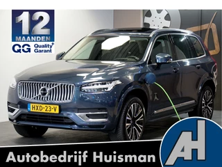 Volvo XC90 2.0 T8 AWD 335kW/455pk Aut8 Recharge Long Range Ultimate Bright PANORAMADAK + HARMAN/KARDON + STOEL-&STUURVERWARMING + MASSAGE + ADAPT.CRUISE + PILOT ASSIST + BLIS + GOOGLE DASH&SERVICES + CAMERA + PARKSENSOREN V&A + 20" LM-VELGEN!!