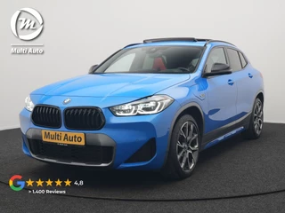 BMW X2 xDrive25e M Sport X PHEV 220pk Dealer O.H. | Trekhaak Afn. | Panodak | Adaptive Cruise | Head Up | Camera | Harman / Kardon | Lederen Competition Stoelen Memory & Verwarmd | Keyless | 19"L.M | Sfeerverlichting | Navigatie | DAB | Plug