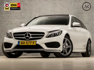 Mercedes-Benz C-Klasse Estate 180 AMG Sport 157Pk Automaat (PANORAMADAK, NAVIGATIE, CLIMATE, LEDER, ELEK SPORTSTOELEN, STOELVERWARMING, GETINT GLAS, NIEUWE APK, NIEUWSTAAT)