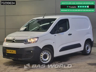Citroën Berlingo 110PK Automaat Benzine L1H1 Emissievrij Navi Camera Airco Cruise Parkeersensoren Werkplaatsinrichting Euro6 L1 Kompakt Airco Cruise control