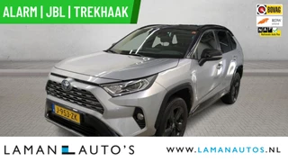Toyota RAV4 2.5 Hybrid 218pk Bi-Tone | Alarm JBL CarPlay Halfleder Trekhaak ECC Nav 18" LMV ACC Camera Metallic | Hybrid Voorschoten