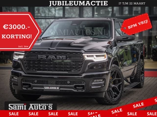 Dodge Ram 1500 LIMITED NIGHT H.O 540PK 706 Nm 2025 | XB9 | MASSAGE | BOM VOL | CREW CAB | DUBBELE CABINE | GRIJSKENTEKEN | 5 PERSOONS | DE MEEST LUXUEUZE en BEGEERDE Pick-up VOORRAAD NR 2348 - 5158