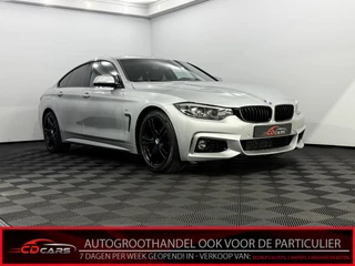 BMW 4 Serie Gran Coupé 418i High Executive M sport Leder, Camera, Navi, Stoelverwarming, Cruise control, Elektrische achterklep, Keyless start, Lichtmetalen velgen