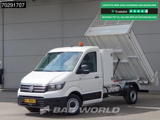 Volkswagen Crafter 140pk Open Laadbak met Kist Trekhaak Airco Euro6 Pritsche Pickup Open Box Airco Trekhaak