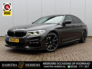 BMW 5-serie 540i High Executive M-sport zwart / carbon
