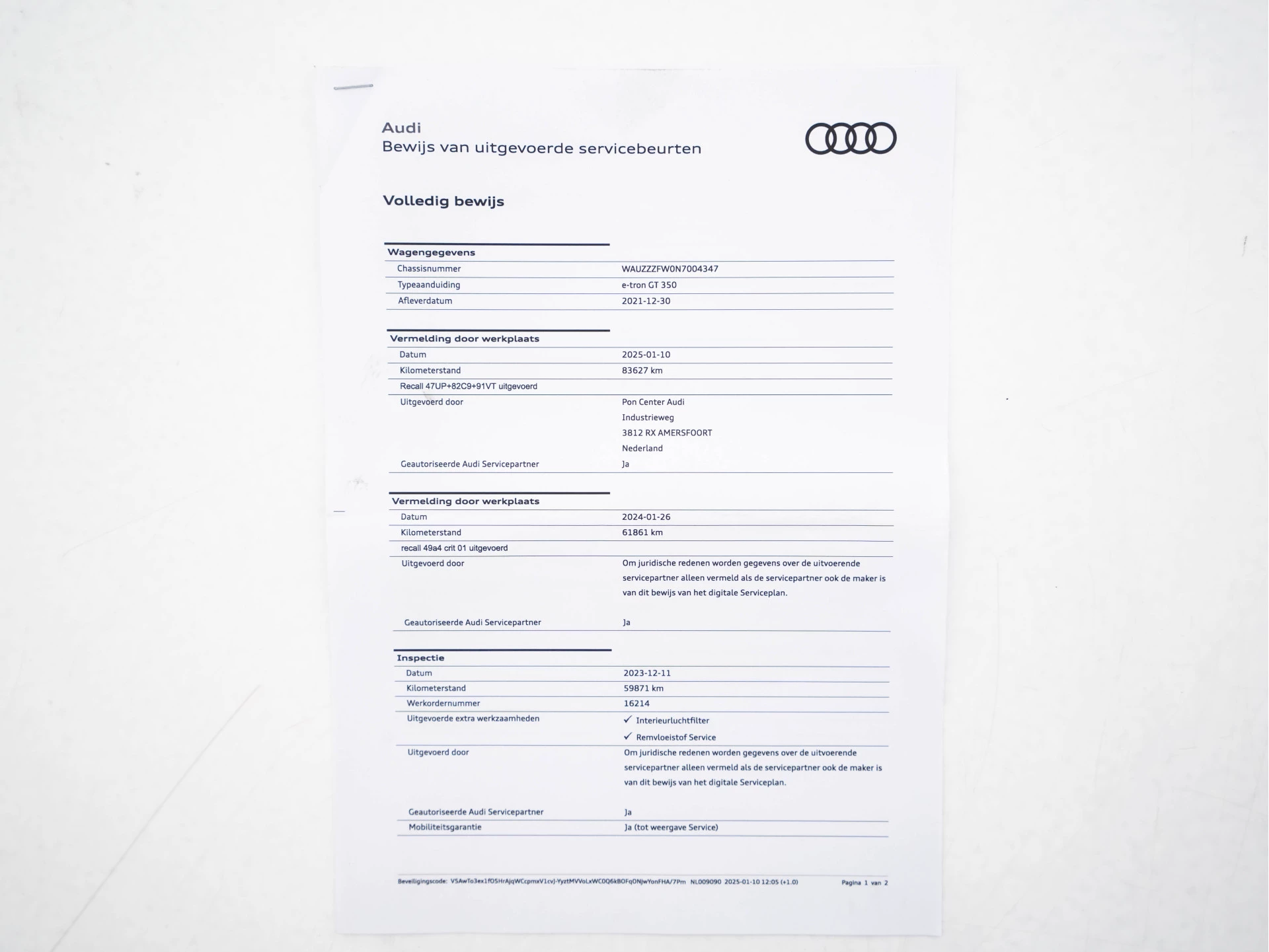 Hoofdafbeelding Audi e-tron GT