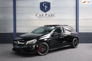 Mercedes-Benz A-klasse AMG 45 4MATIC 381+PK FACELIFT/LED/SFEER/PANO/HALF LEER+S.VERWARMING/19" LMV/PDC/CRUISE/12 MDN GARANTIE!