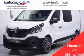 Renault Trafic 2.0 dCi 120 pk Dubbel Cabine va 358,- p/mnd Airco 19" LMV, Dakrails Zwart, Keyless Entry, Laadruimte Pakket, PDC achter, 6-Zits