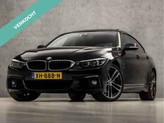 BMW 4 Serie Gran Coupé 418i High Executive M Sport Automaat (SCHUIFDAK, M PAKKET, GROOT NAVI, HUD, STOELVERWARMING, LEDEREN SPORTSTOELEN, GETINT GLAS, M SPORT REMMEN, NIEUWSTAAT)