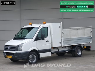 Volkswagen Crafter 136pk Open Laadbak met Kist Dubbellucht 3,5t Trekhaak Pritsche Pickup Open Box Trekhaak