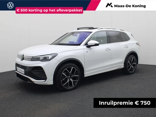 Volkswagen Tiguan 1.5 eTSI/150PK R-Line DSG · Panoramadak · Trekhaak · 360° Camera + Parkeersensoren · Harman Kardon · Garantie tot 01-01-2026