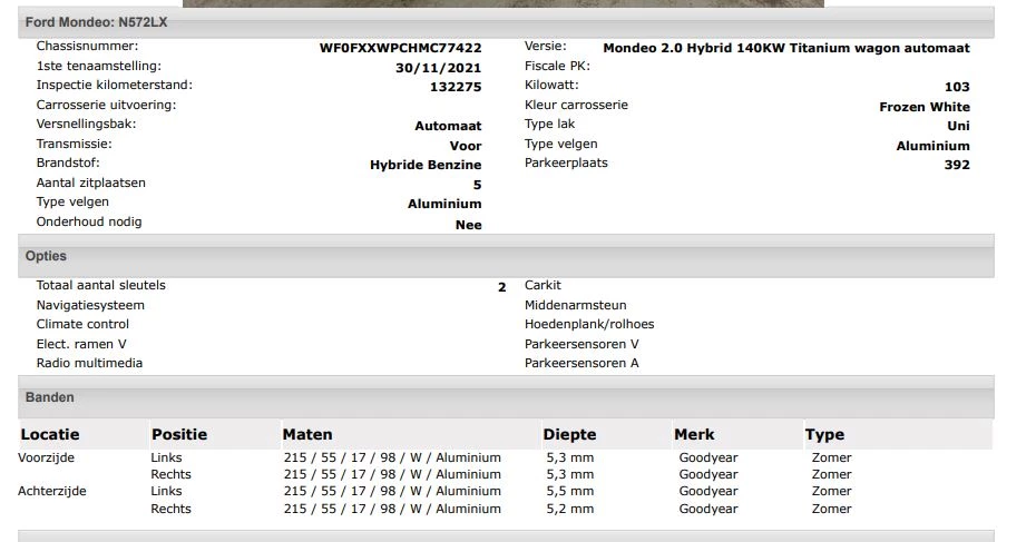 Hoofdafbeelding Ford Mondeo