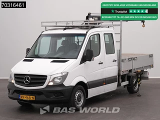 Mercedes Sprinter 310 CDI Dubbel Cabine Automaat Kraanwagen HIAB Trekhaak Open laadbak Airco Kraan Kran Kranwagen Crane DC Doka Pritsche Airco Trekhaak