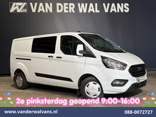 Ford Transit Custom 2.0 TDCI 130pk L2H1 Dubbele Cabine Euro6 Airco | 6-Zits | Camera | Apple Carplay Android Auto, Cruisecontrol, Stoelverwarming, Parkeersensoren, Achterklep