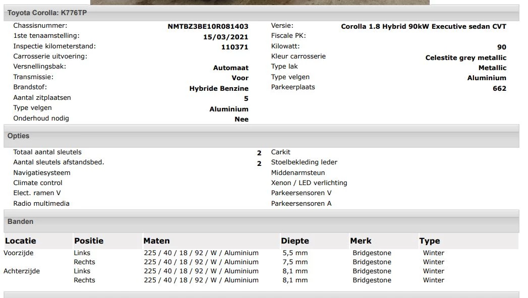 Hoofdafbeelding Toyota Corolla