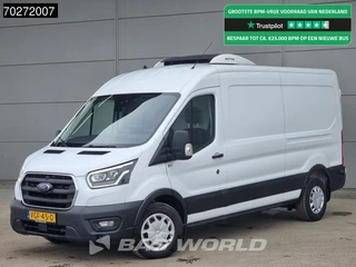 Ford Transit 170pk L3H2 Koelwagen Xenon Navi Camera Parkeersensoren Airco Cruise Koeler Kühlwagen 8m3 Airco Cruise control