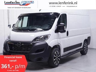 Opel Movano 2.2D 140 pk L2H2 Black&White Edition Navi Va 389,- p.mnd, 18" LMV, Treeplanken, Camera, Cruise, Nieuw, 3-Zits