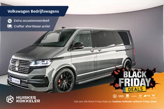 Volkswagen Transporter Caravelle Dubbelcabine T6.1 2.0 TDI 204PK DSG L2H1 Rijklaar Prijs| Leighton Uitgevoerd | LED Koplampen | 2x schuifdeur | Digitale cockpit | Climatronic | Navigatie | 20 Inch