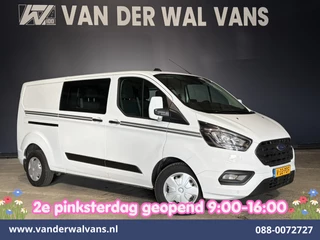 Ford Transit Custom 2.0 TDCI 131pk Automaat L2H1 Dubbele cabine Euro6 Airco | 6-Zits | Camera | Navigatie | Apple Carplay LED, Trekhaak, Cruisecontrol, Android Auto, Stoelverwarming, Verwarmde Voorruit, Parkeersensoren, Bijrijdersbank